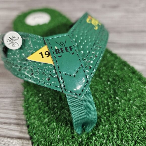 Reef Mulligan II Green Sandals - Golf Ball Turf Thong Shoes - Men\'s Size 9 - NEW main image 16
